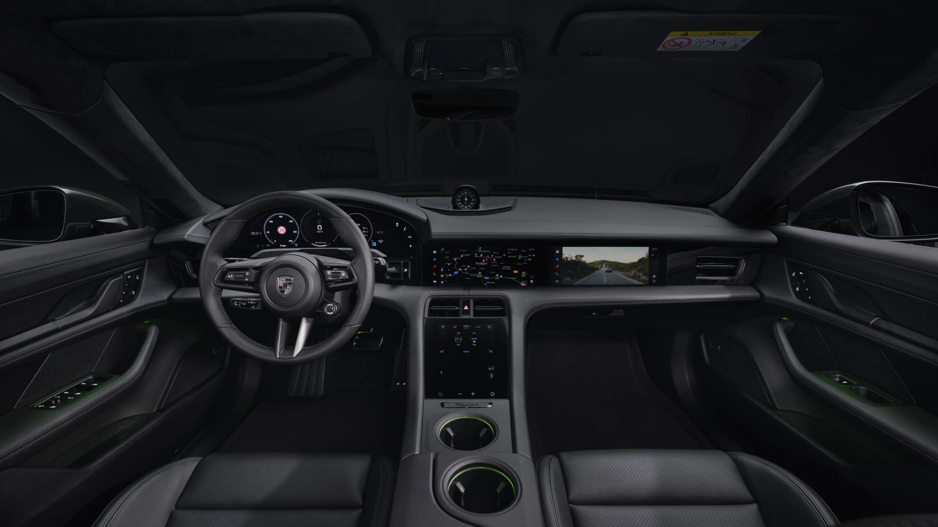Porsche Taycan Turbo S Cross Turismo interior view
