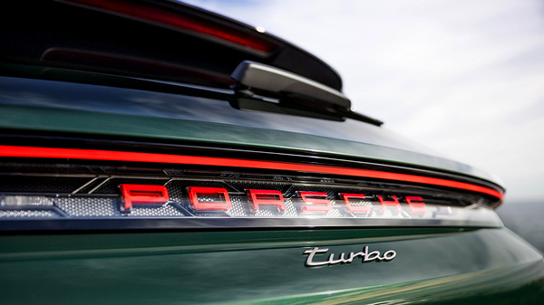 Porsche Taycan Turbo S Cross Turismo rearlights view