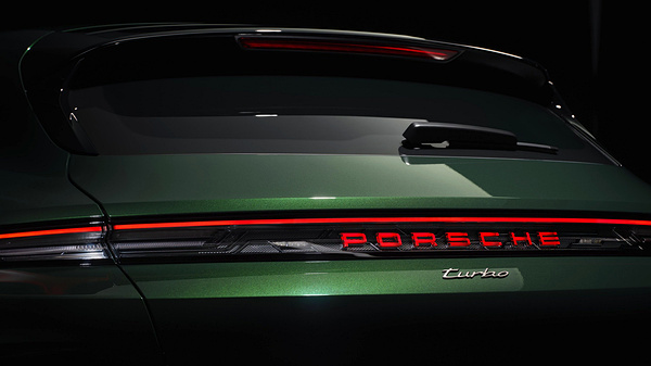 Porsche Taycan Turbo S Cross Turismo rearlights view