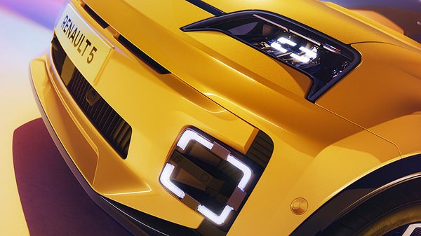 Renault 5 E-Tech 52kWh 150hp headlights view