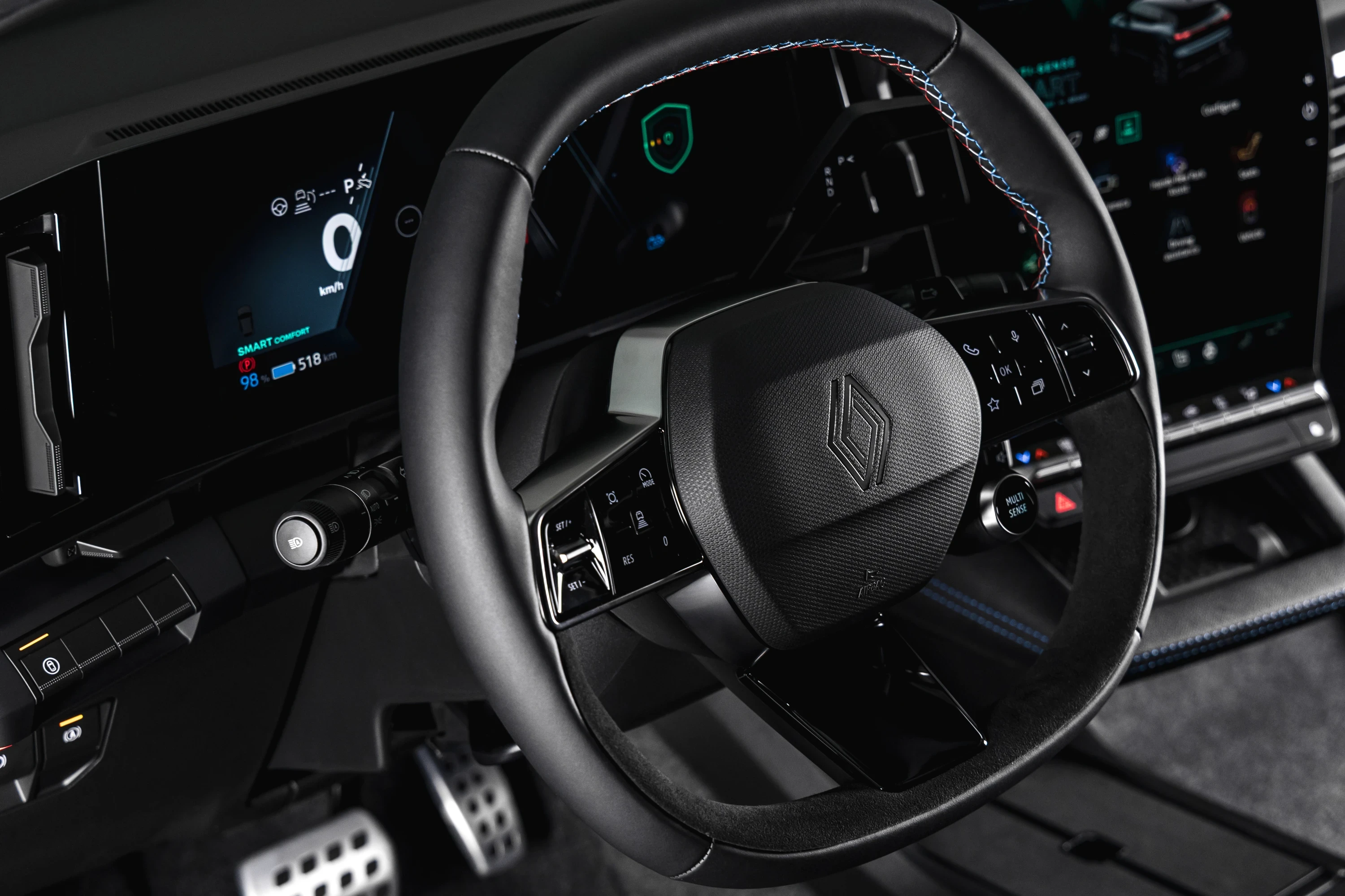 Renault Megane E-Tech 67 kWh steeringwheel view