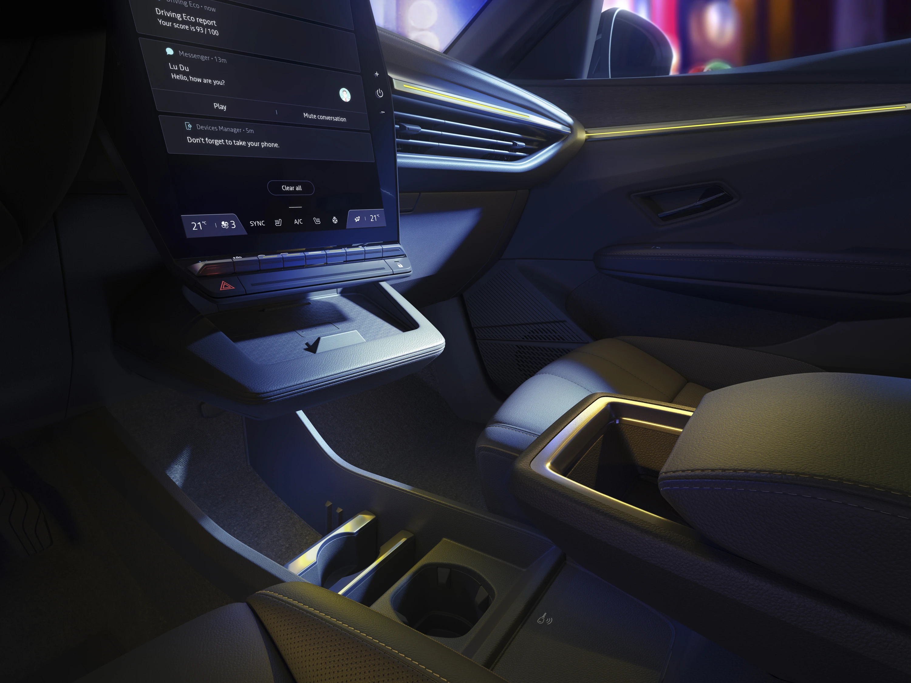 Renault Megane E-Tech Techno interior view