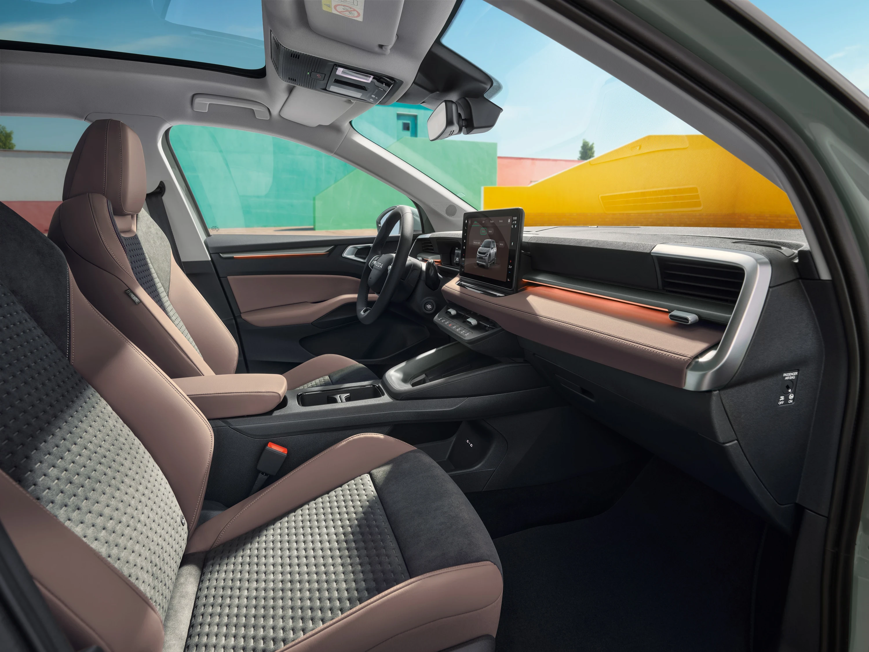 Skoda Epiq 55 frontseats view