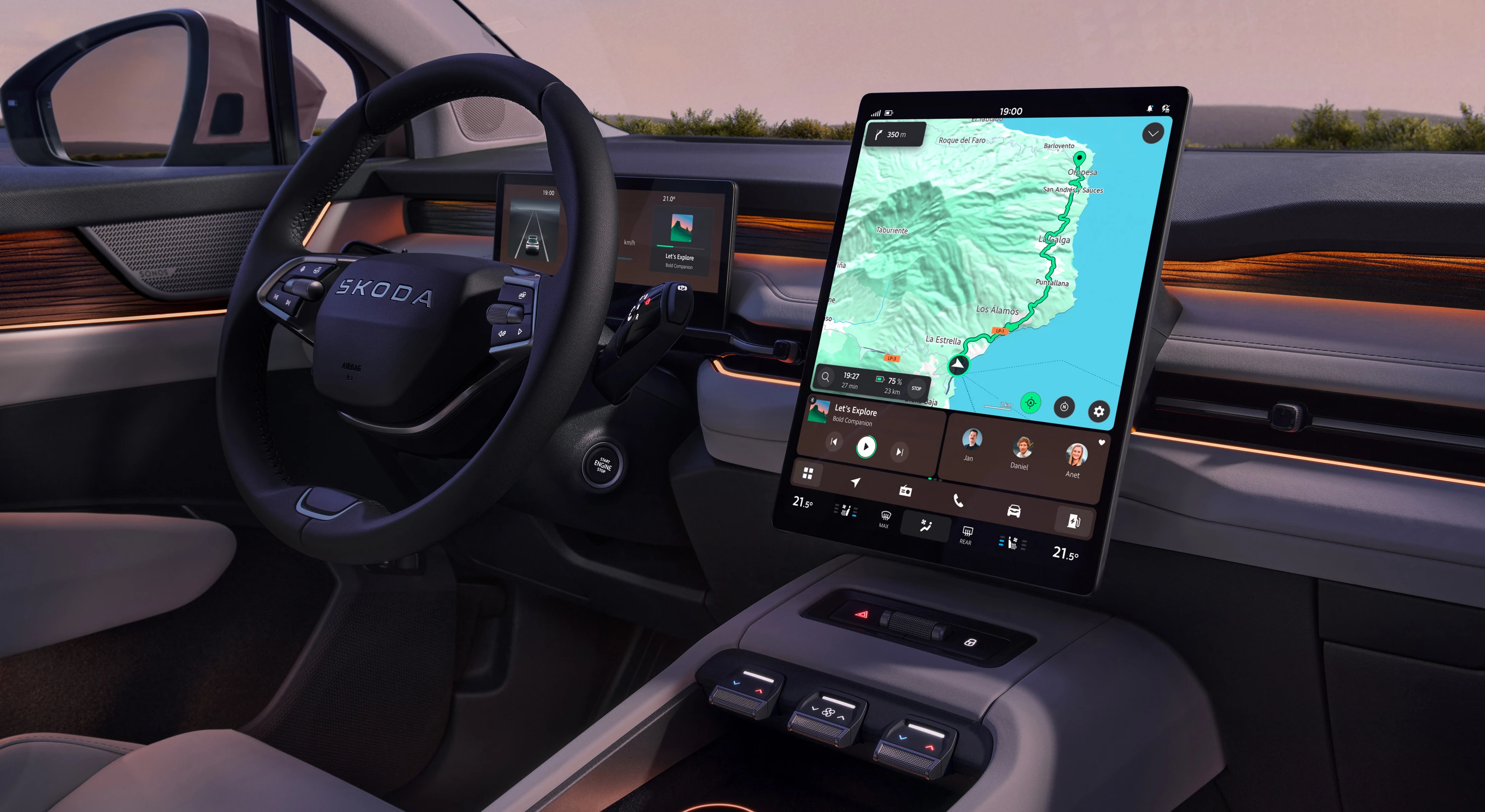 Skoda Peaq 90 screens view