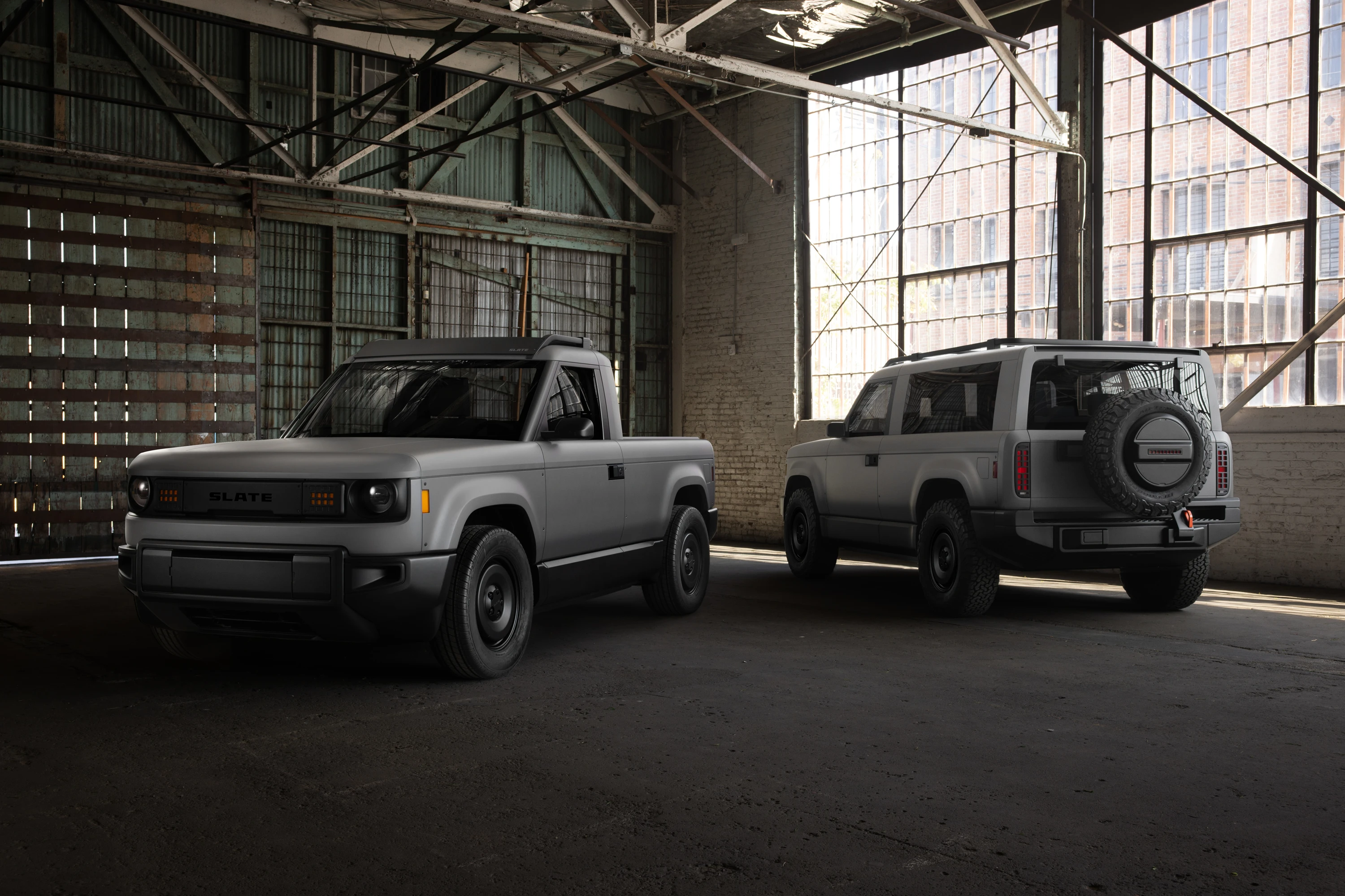 Slate Truck 65 kWh exterior view