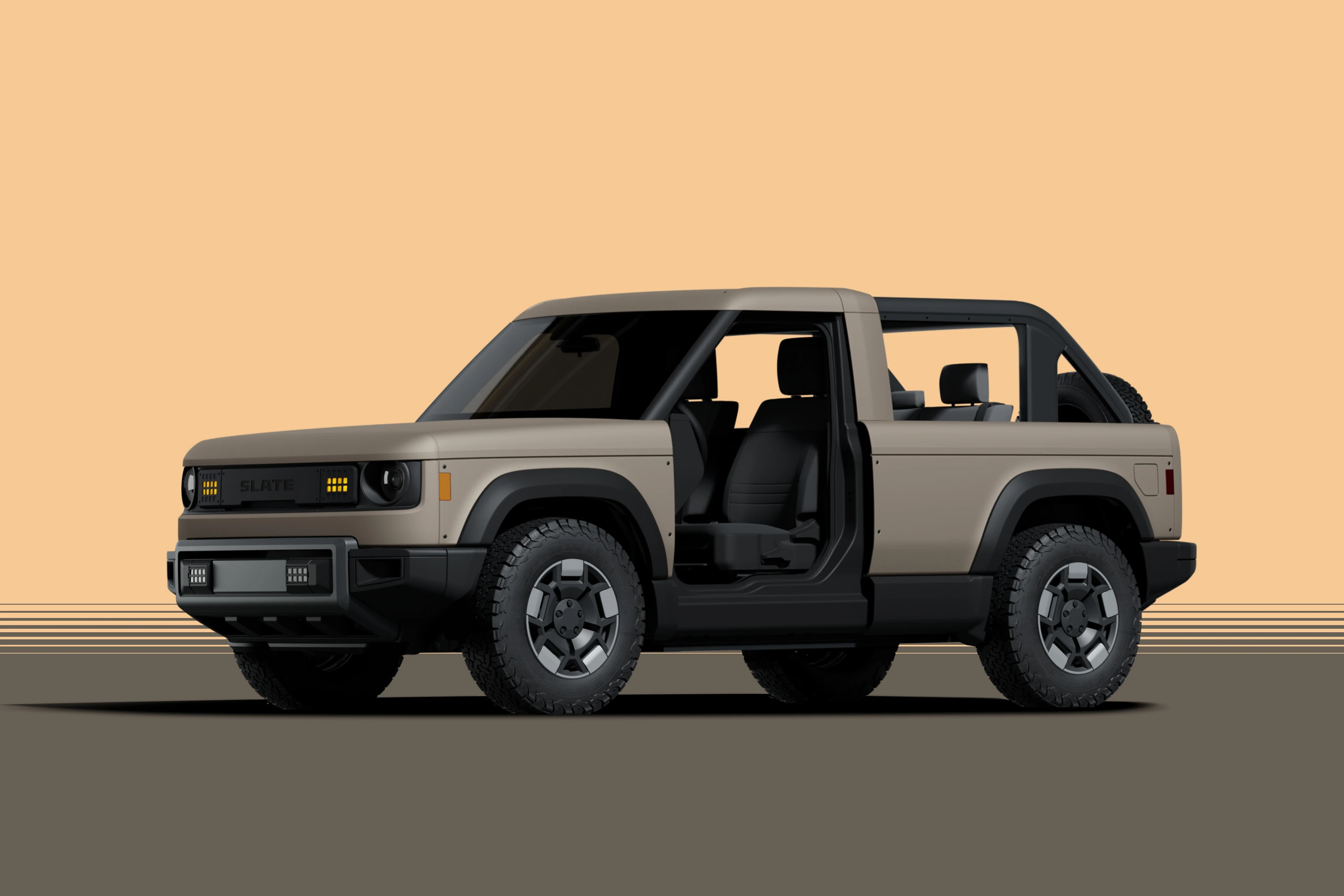 Slate Truck 65 kWh exterior view