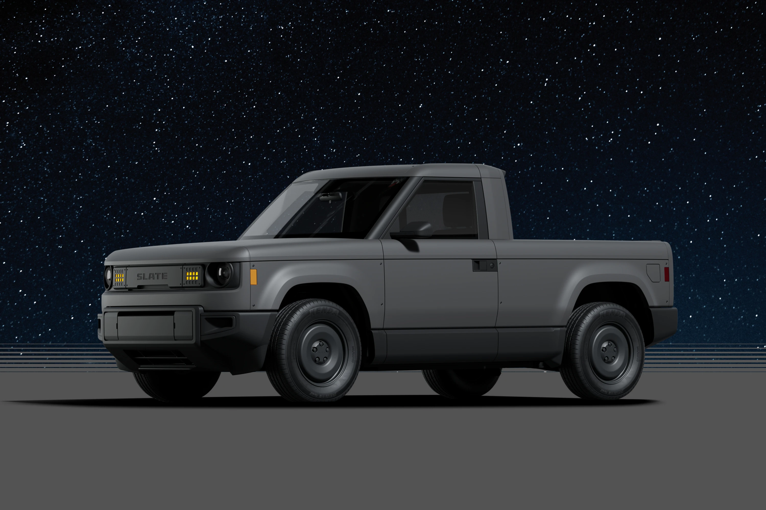 Slate Truck 65 kWh exterior view