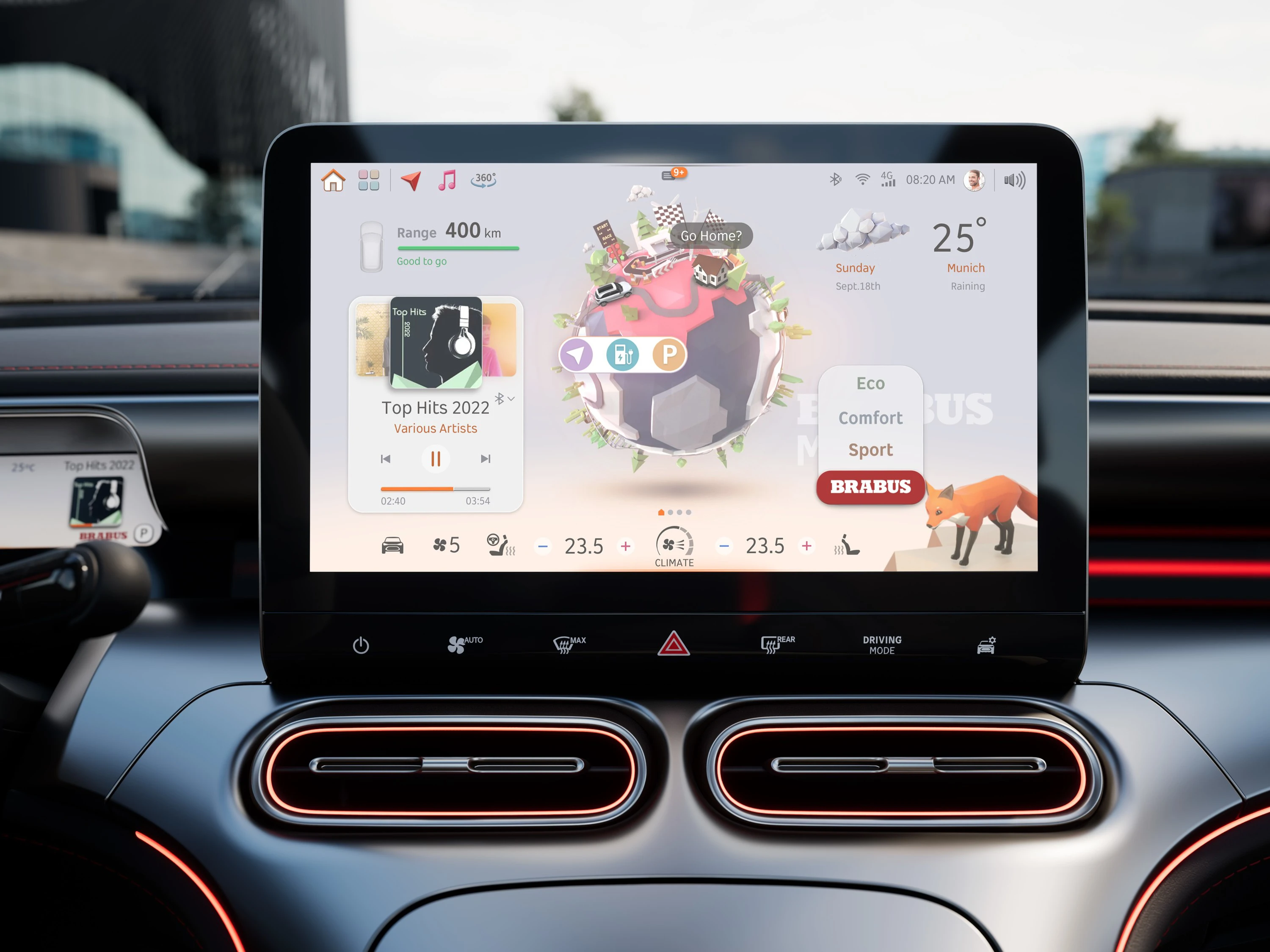 Smart #1 Brabus screens view
