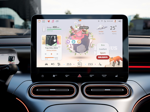 Smart #1 Brabus screens view