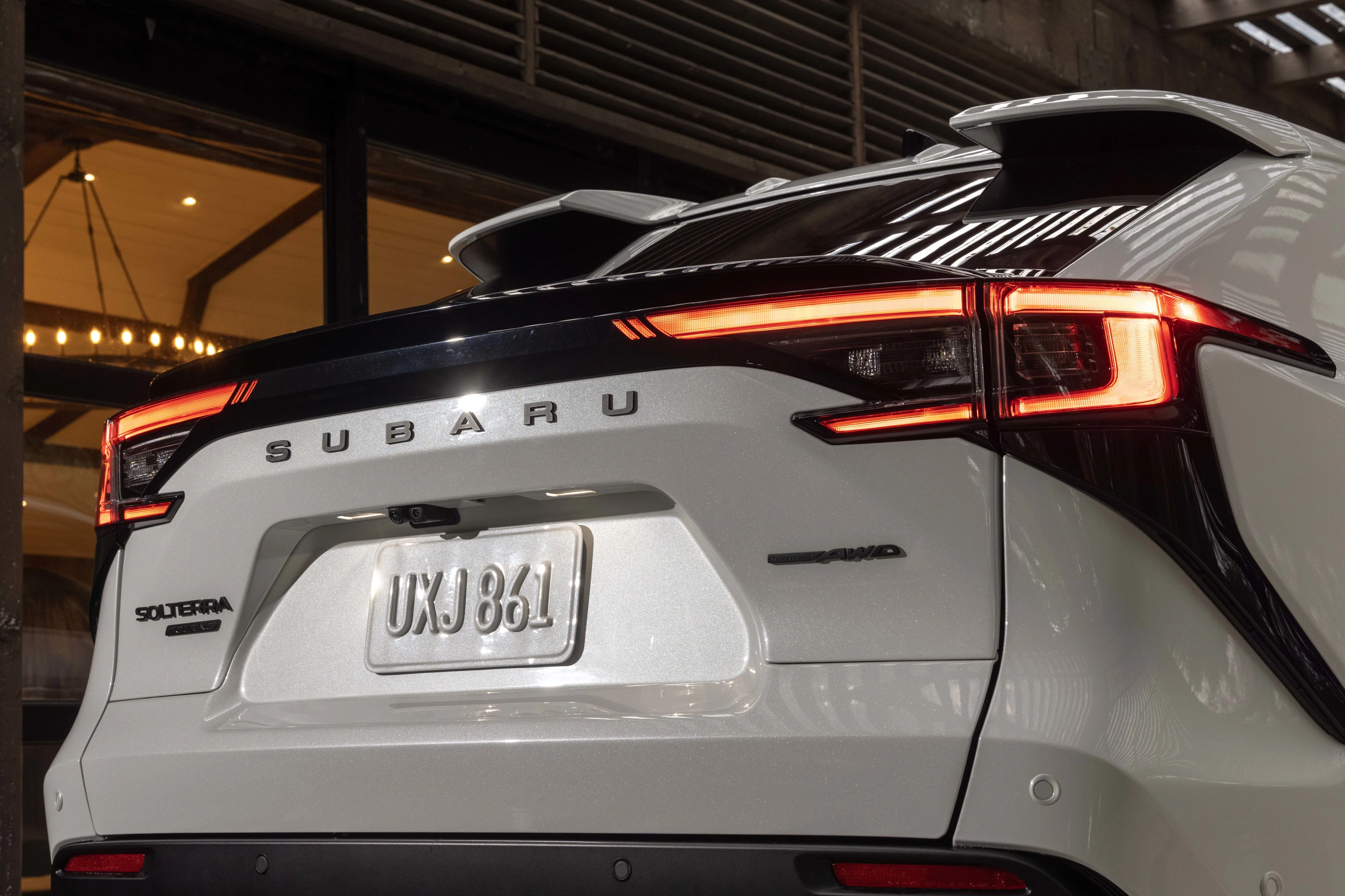 Subaru Solterra AWD taillights view