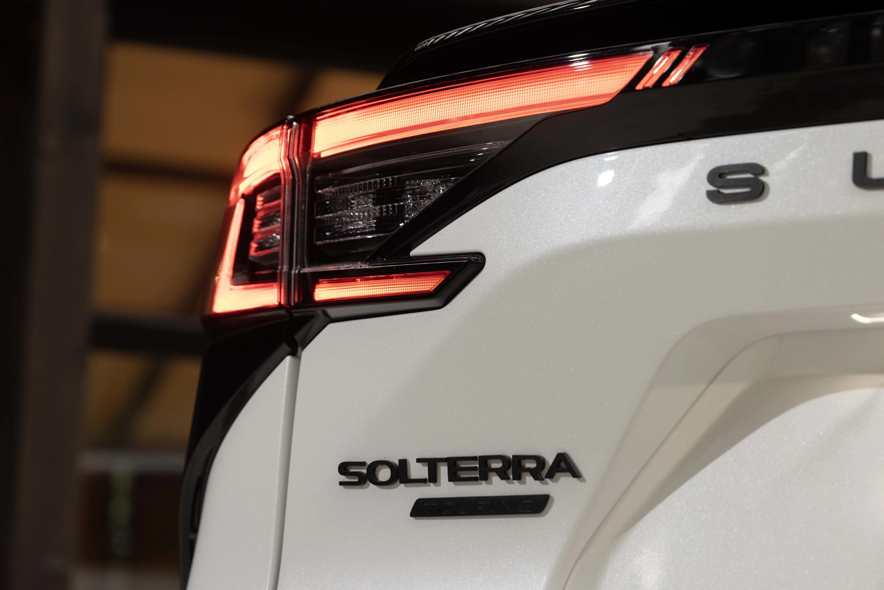 Subaru Solterra AWD taillights view