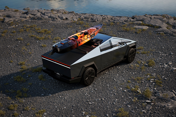 Tesla Cybertruck AWD roofcargo view