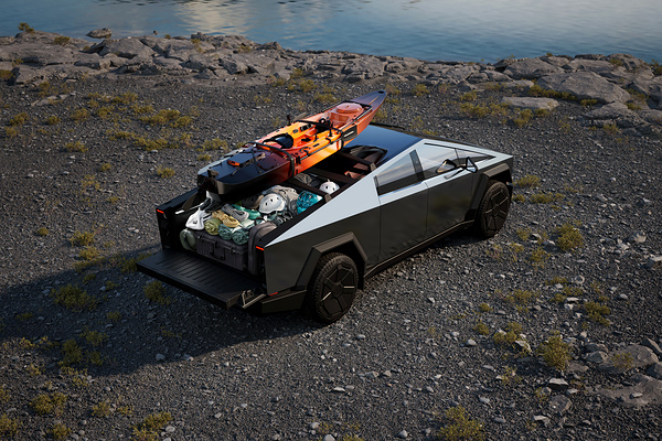 Tesla Cybertruck AWD trunk view