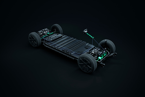 Tesla Cybertruck Cyberbeast drivetrain view
