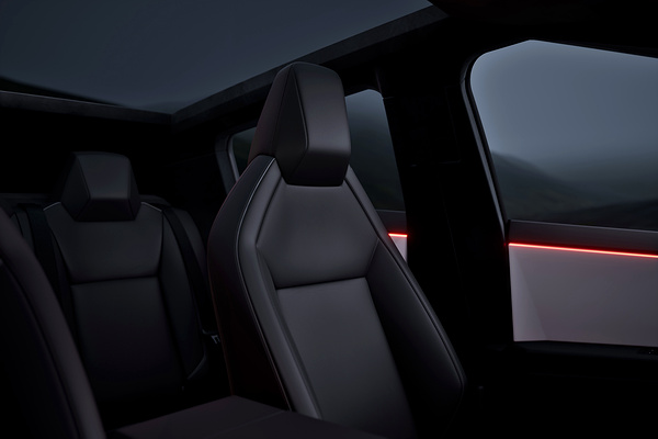 Tesla Cybertruck Cyberbeast frontseats view