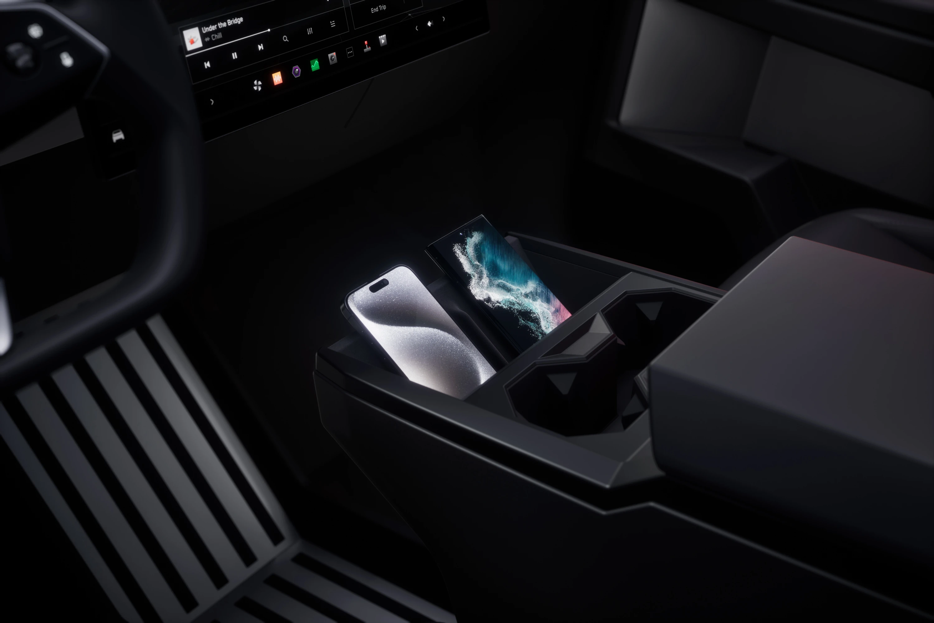 Tesla Cybertruck Cyberbeast interior view