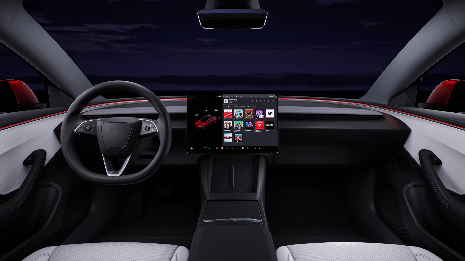 Tesla Model 3 Long Range interior view