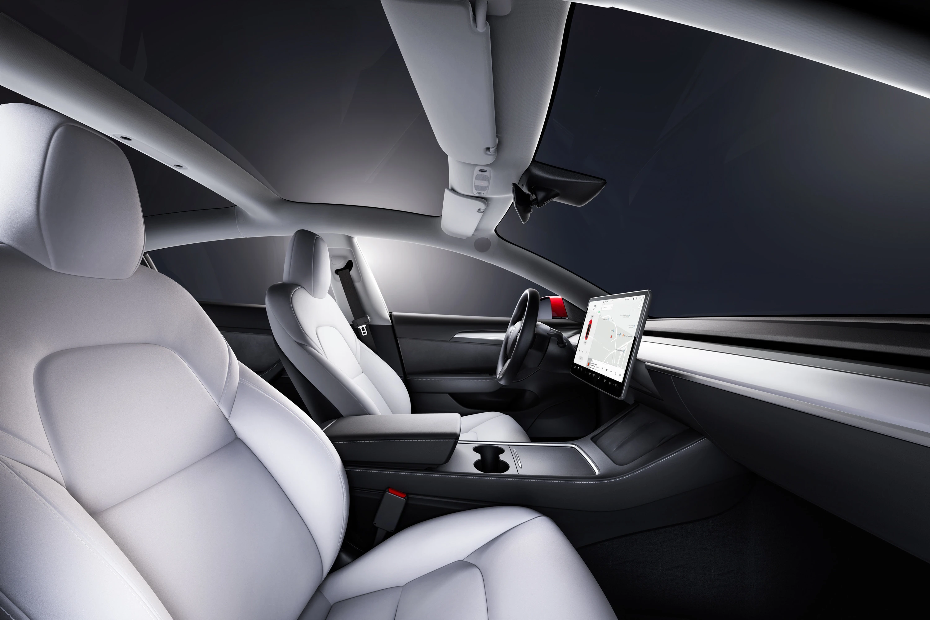 Tesla Model 3 Long Range (GEN1) frontseats view
