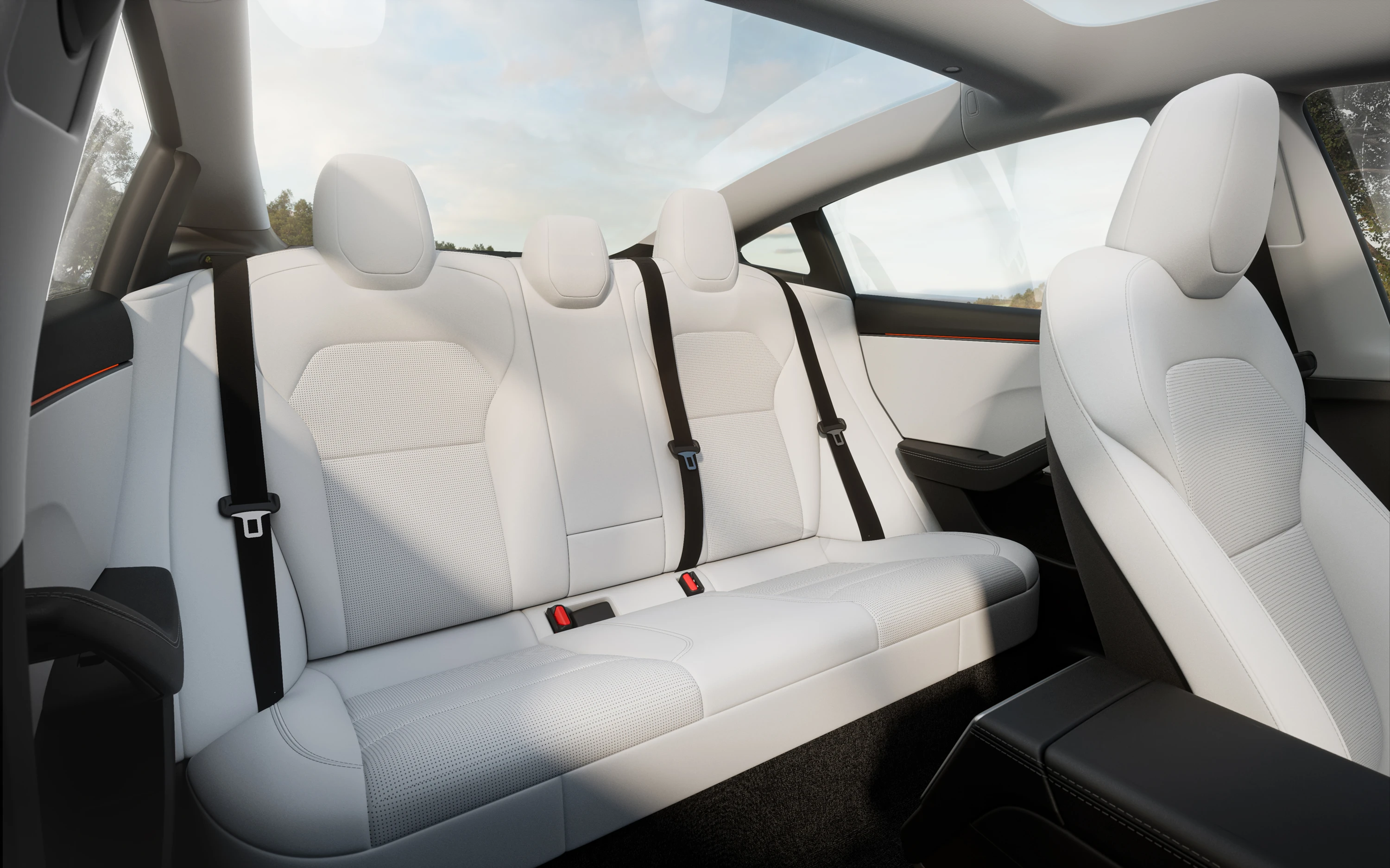 Tesla Model 3 Long Range RWD secondrowseats view