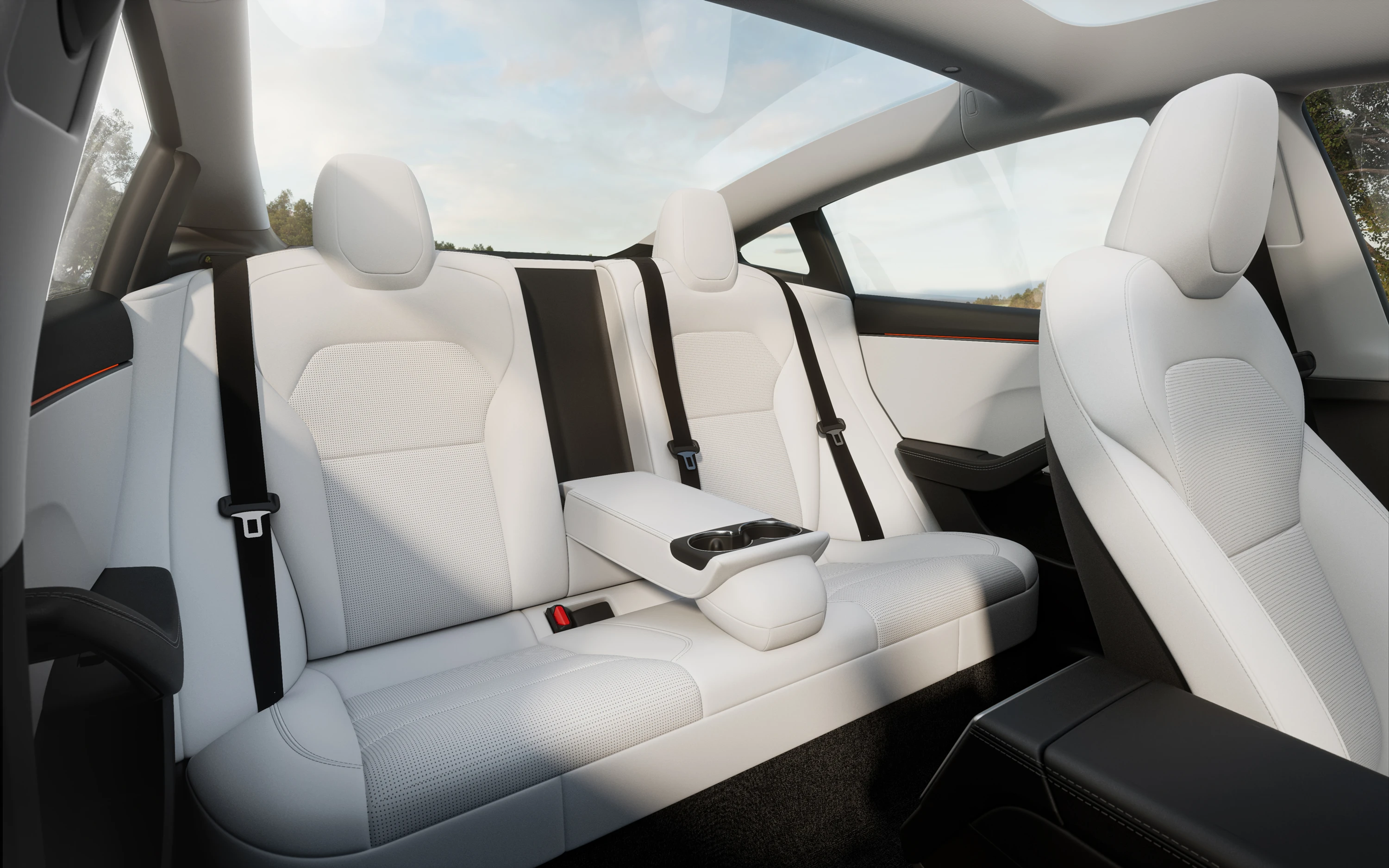 Tesla Model 3 Long Range RWD secondrowseats view