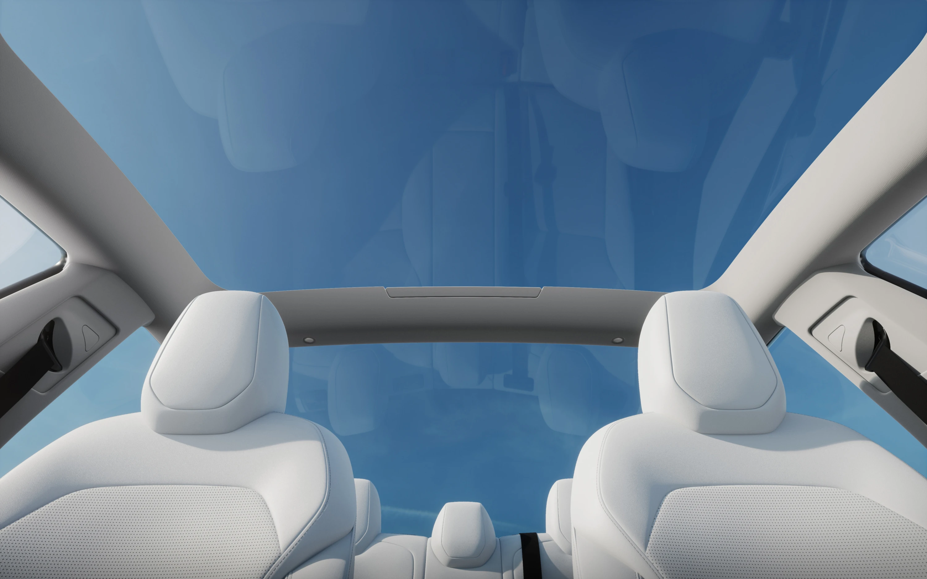 Tesla Model 3 Long Range RWD roof view