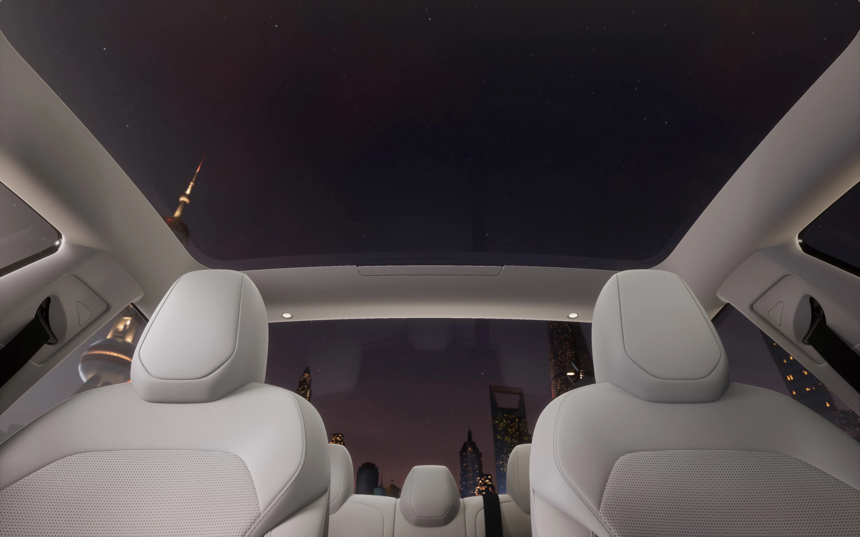 Tesla Model 3 Long Range RWD roof view