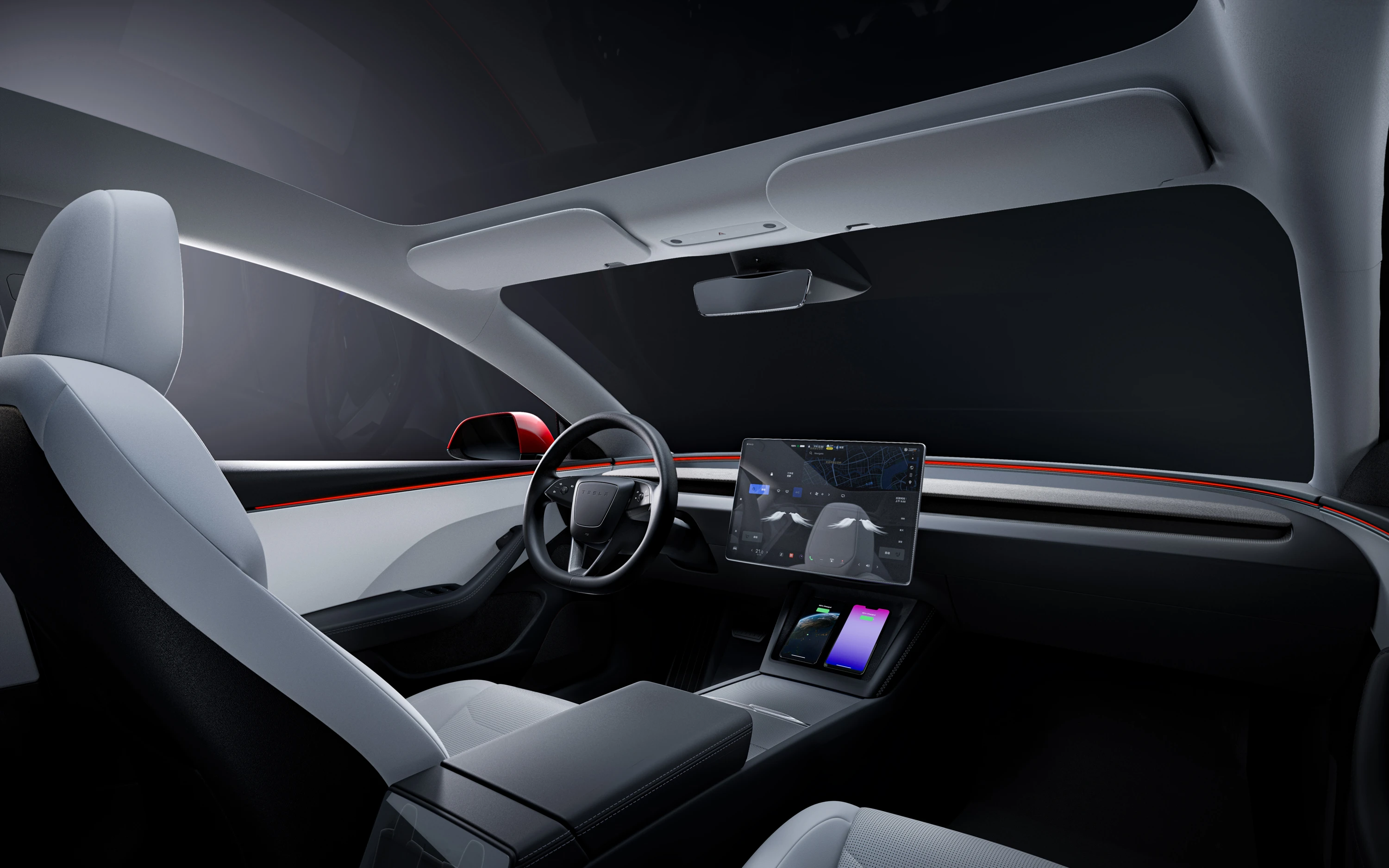 Tesla Model 3 Long Range RWD interior view