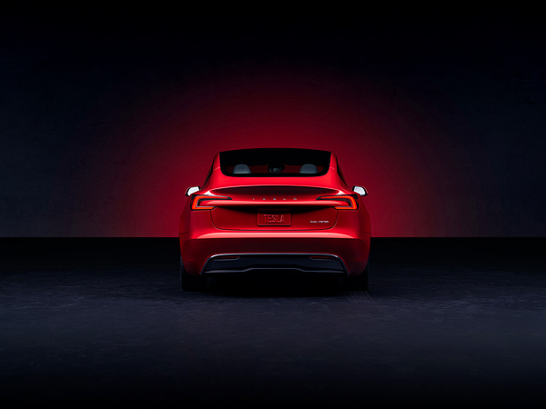 Tesla Model 3 Long Range RWD rearlights view