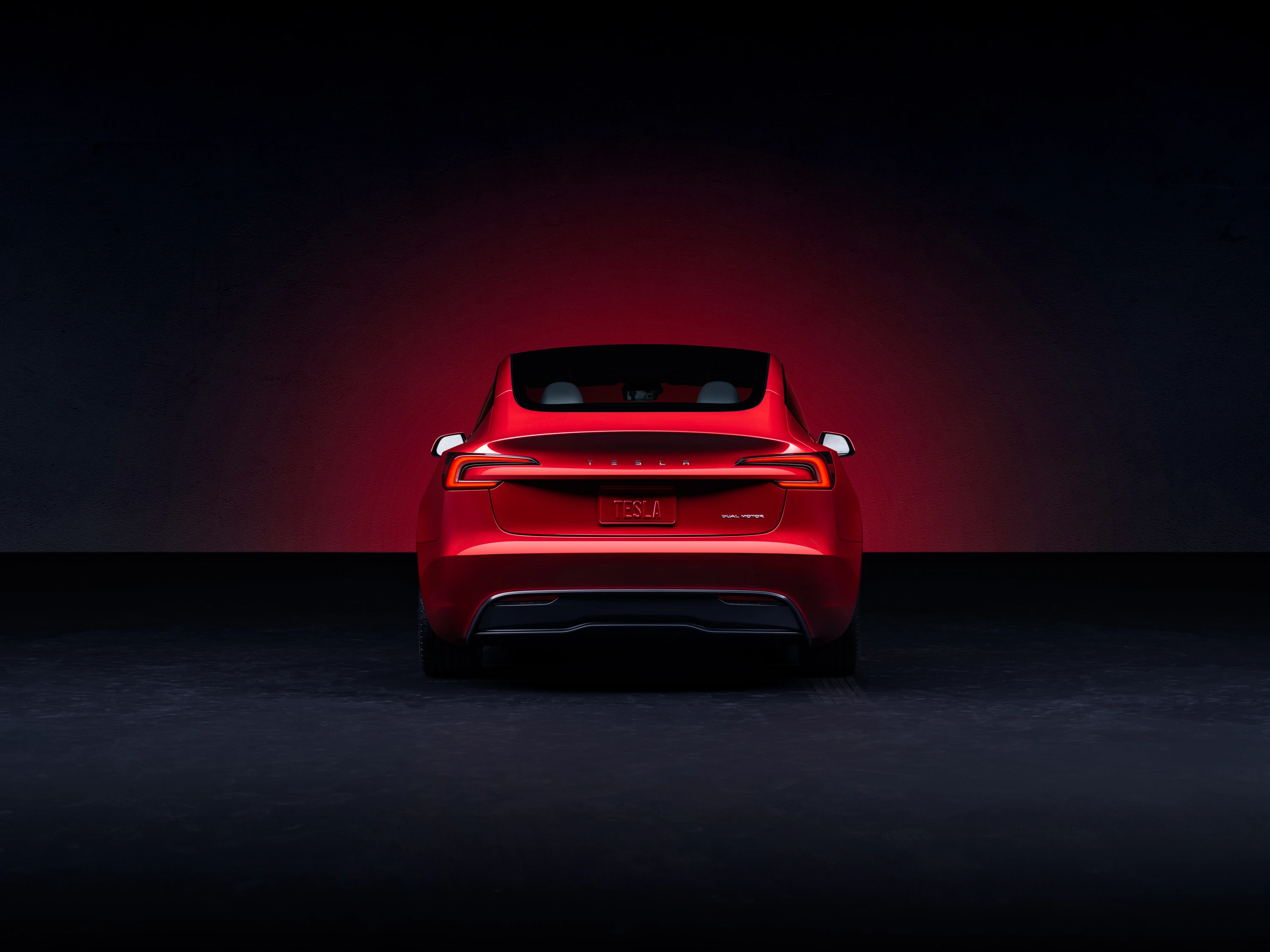 Tesla Model 3 rearlights view