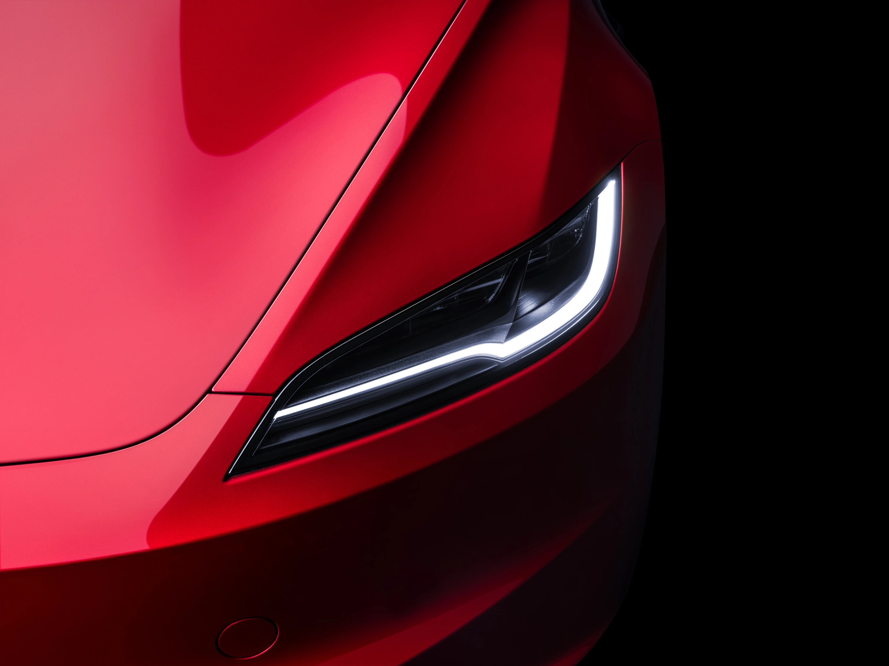 Tesla Model 3 headlights view