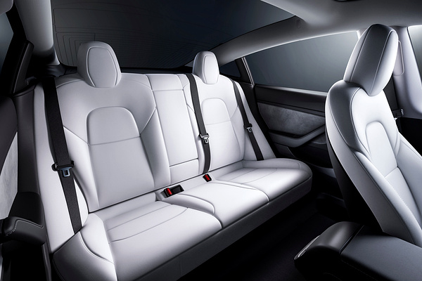 Tesla Model 3 Performance secondrowseats view
