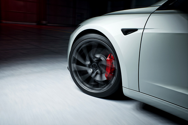 Tesla Model 3 Performance wheels view