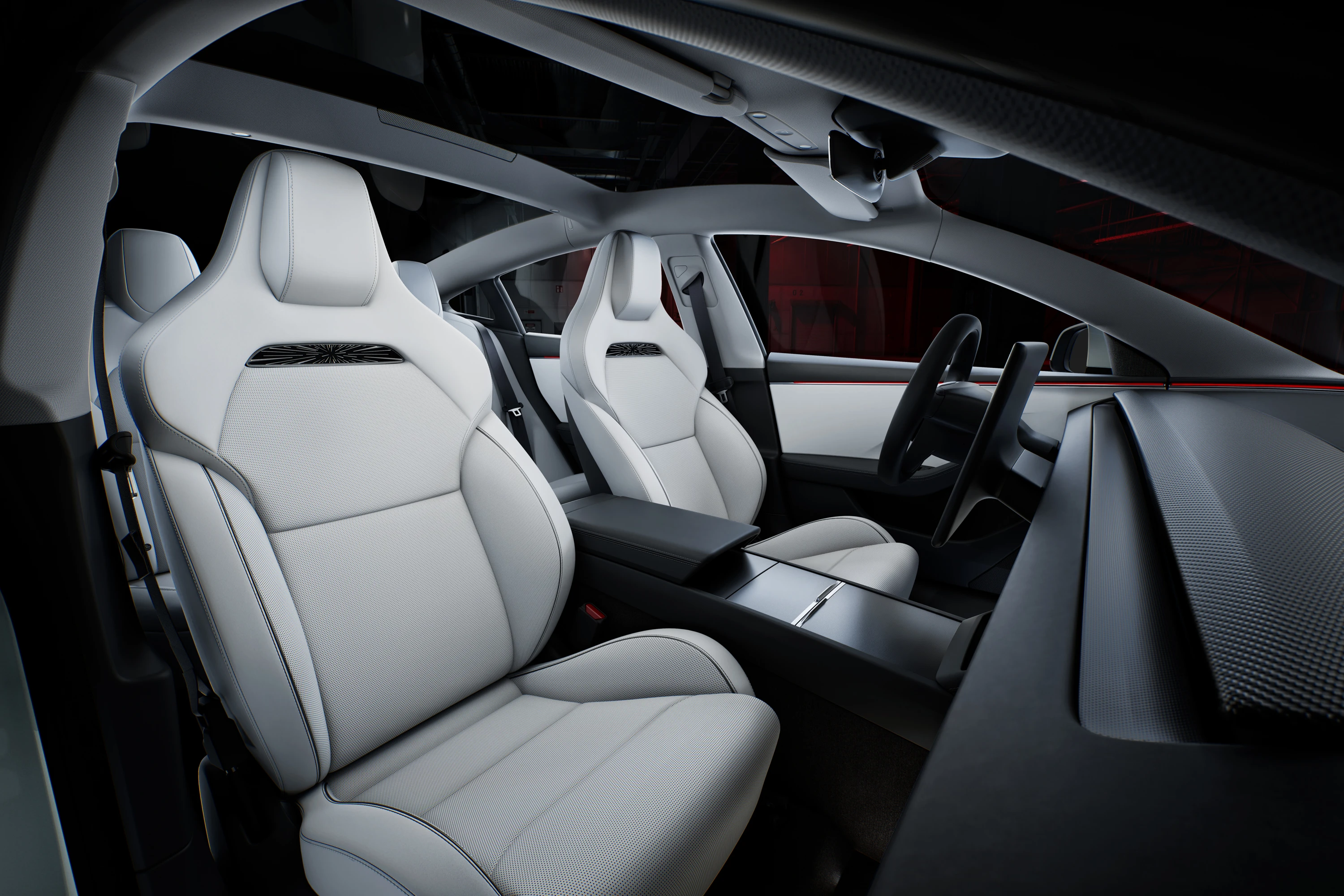 Tesla Model 3 Performance frontseats view