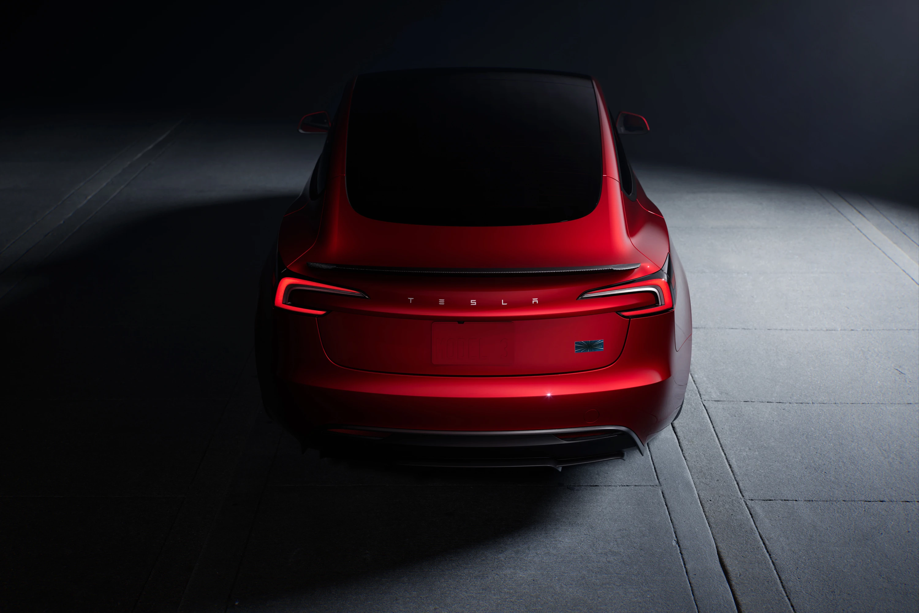 Tesla Model 3 Performance rearlights view