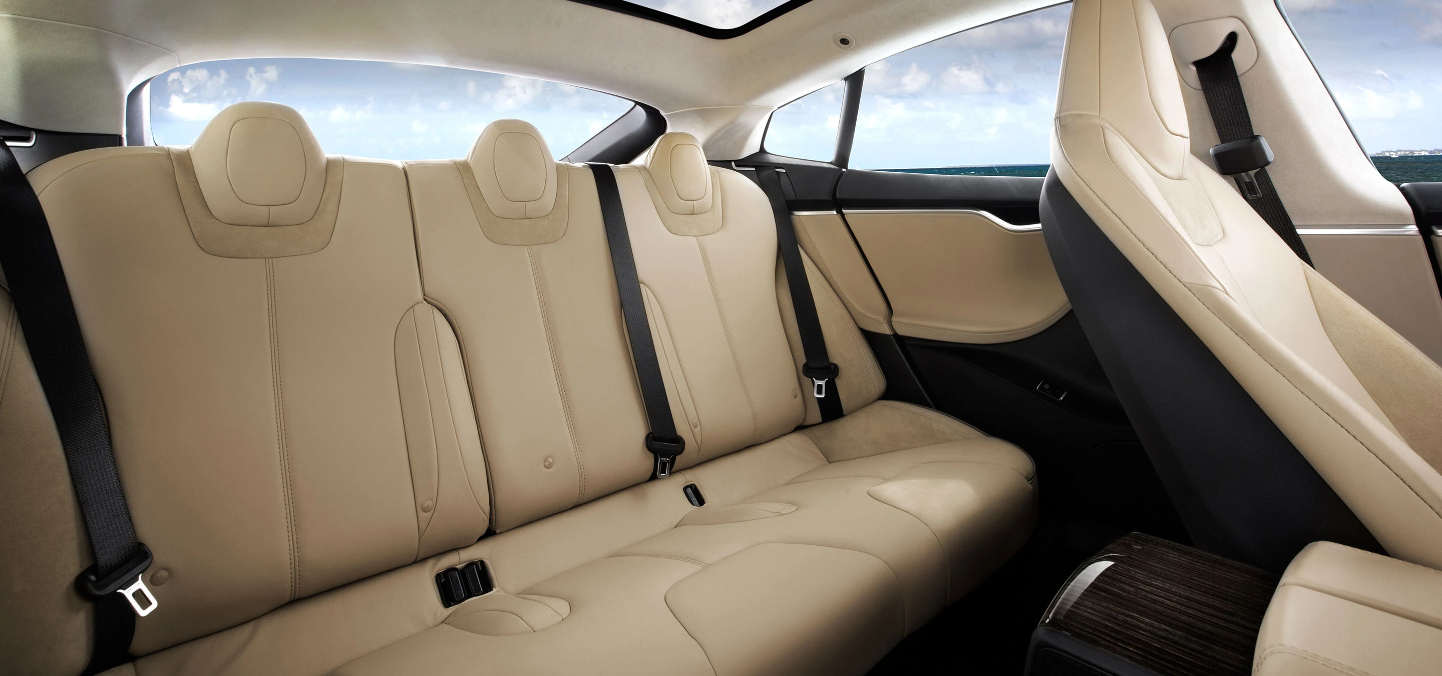Tesla Model S 60 secondrowseats view