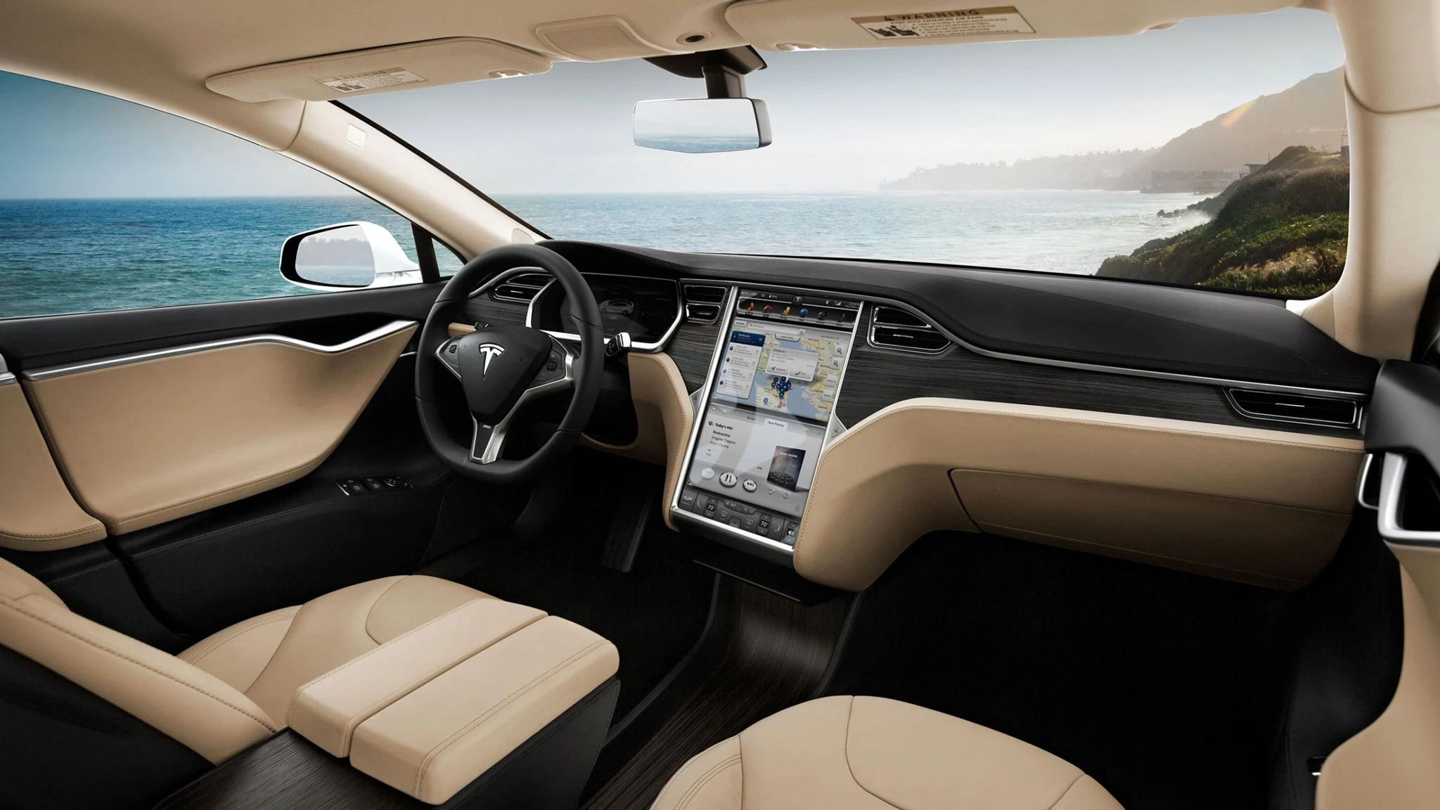 Tesla Model S 85 interior view