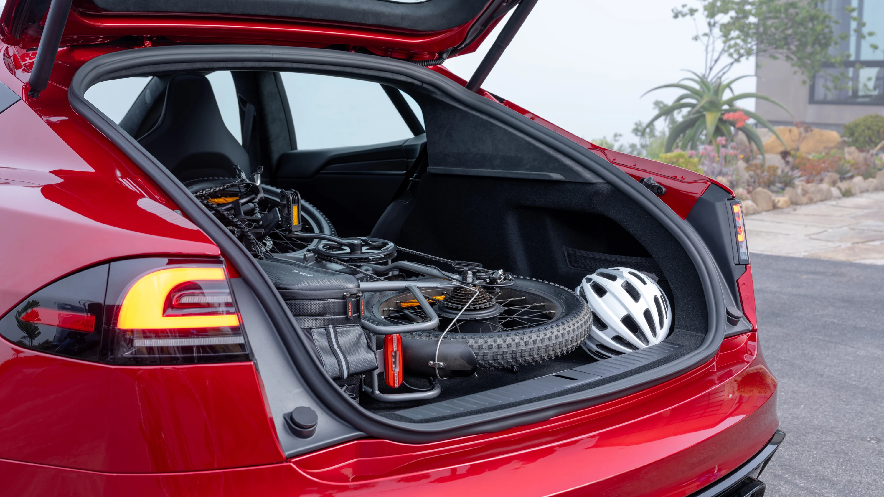 Tesla Model S AWD trunk view