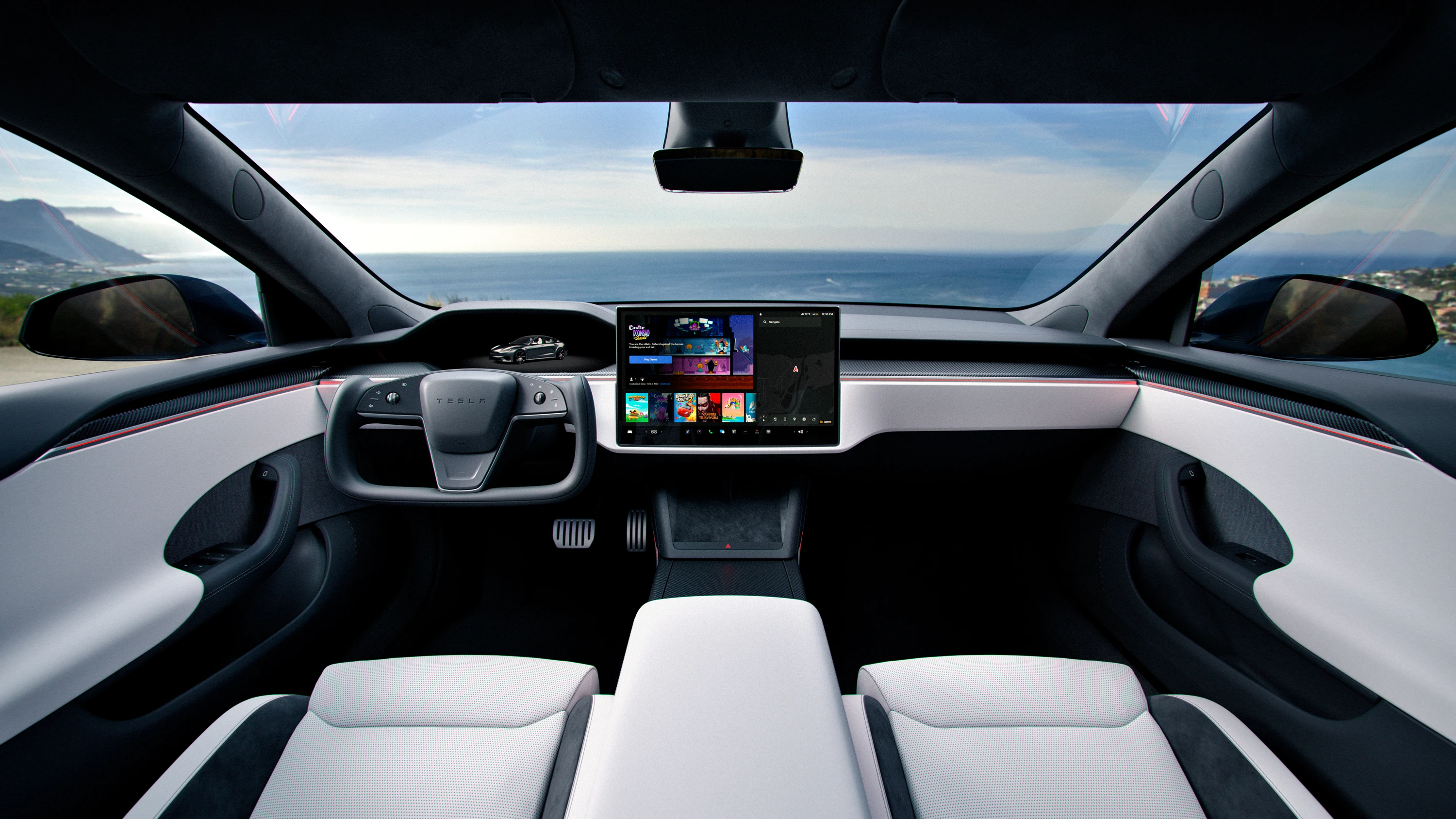 Tesla Model S AWD interior view