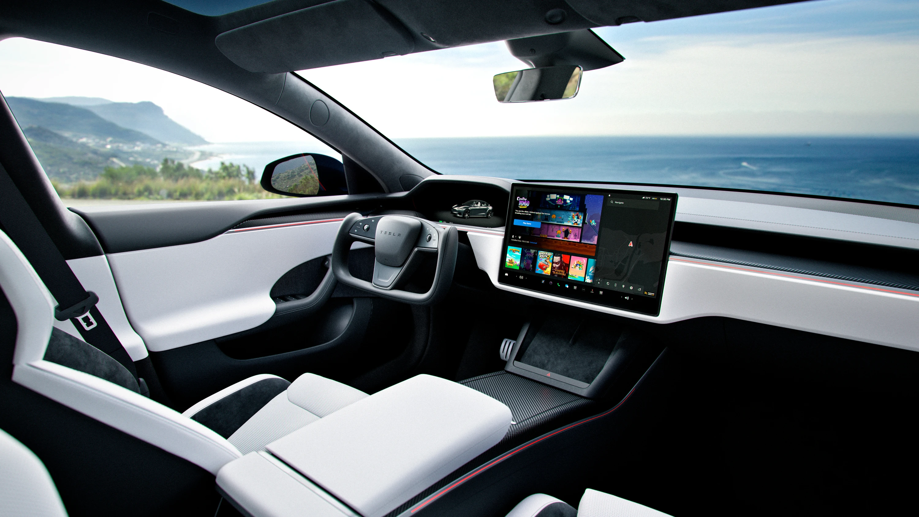 Tesla Model S AWD interior view