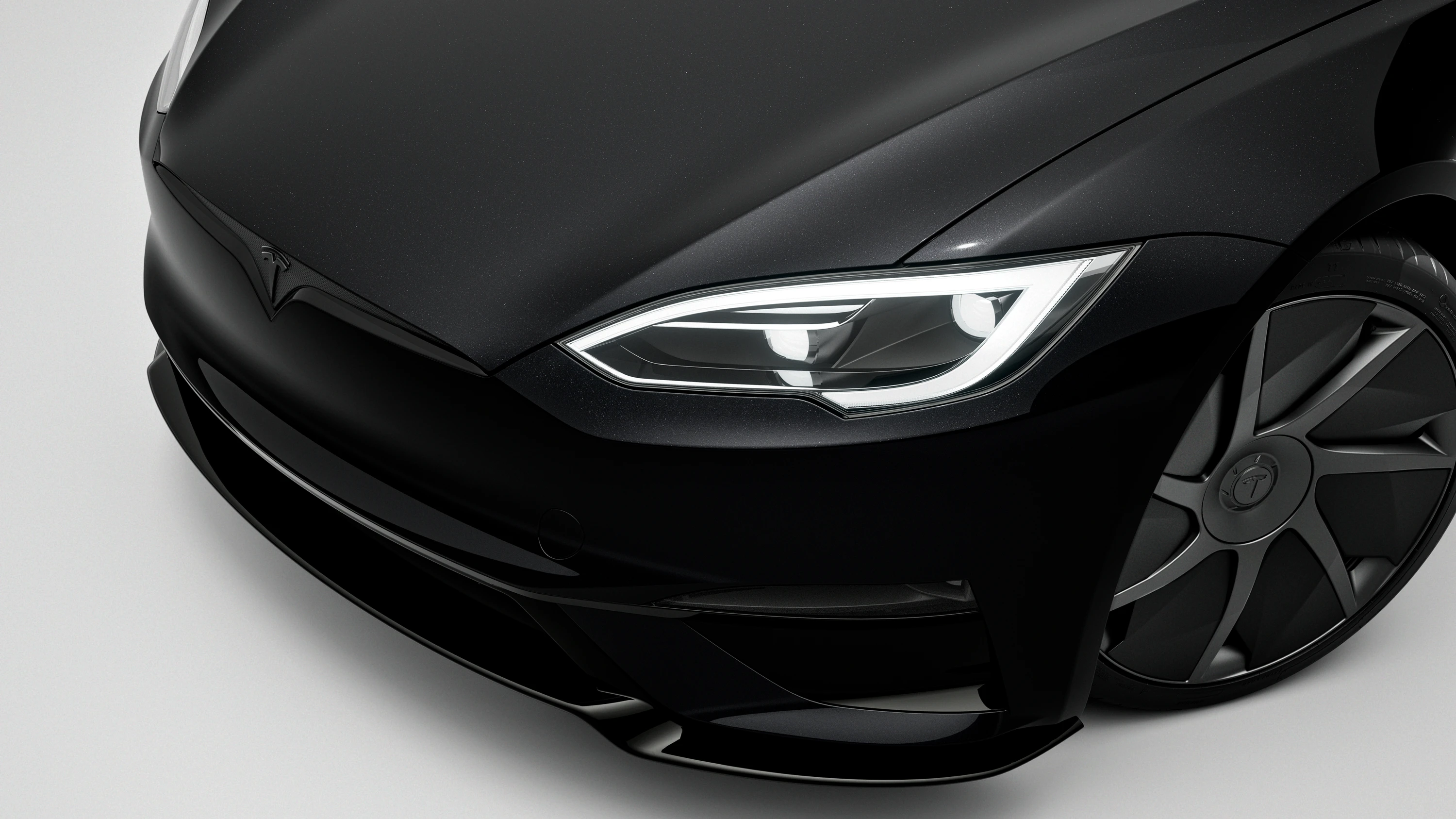 Tesla Model S AWD headlights view