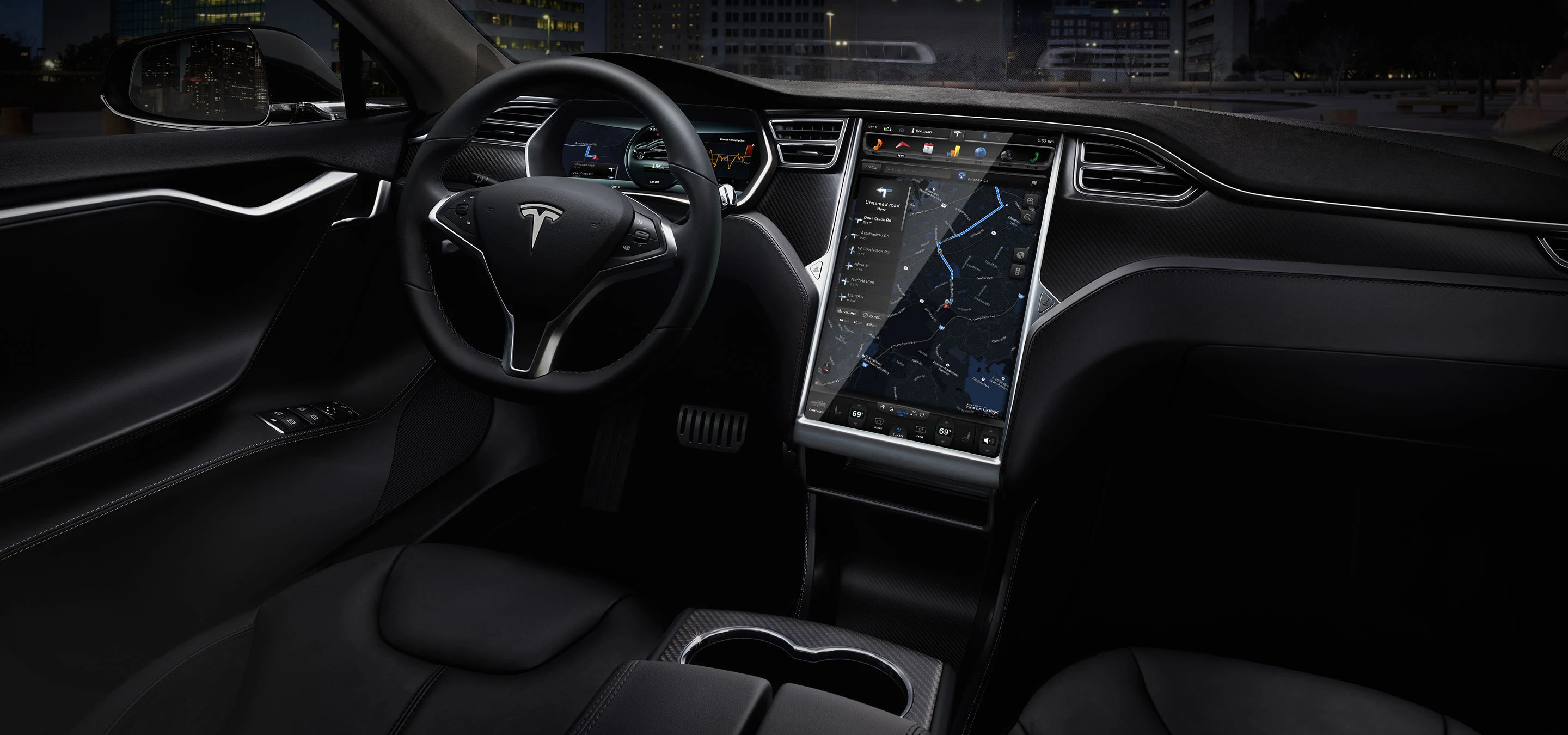 Tesla Model S Long Range (GEN1) interior view