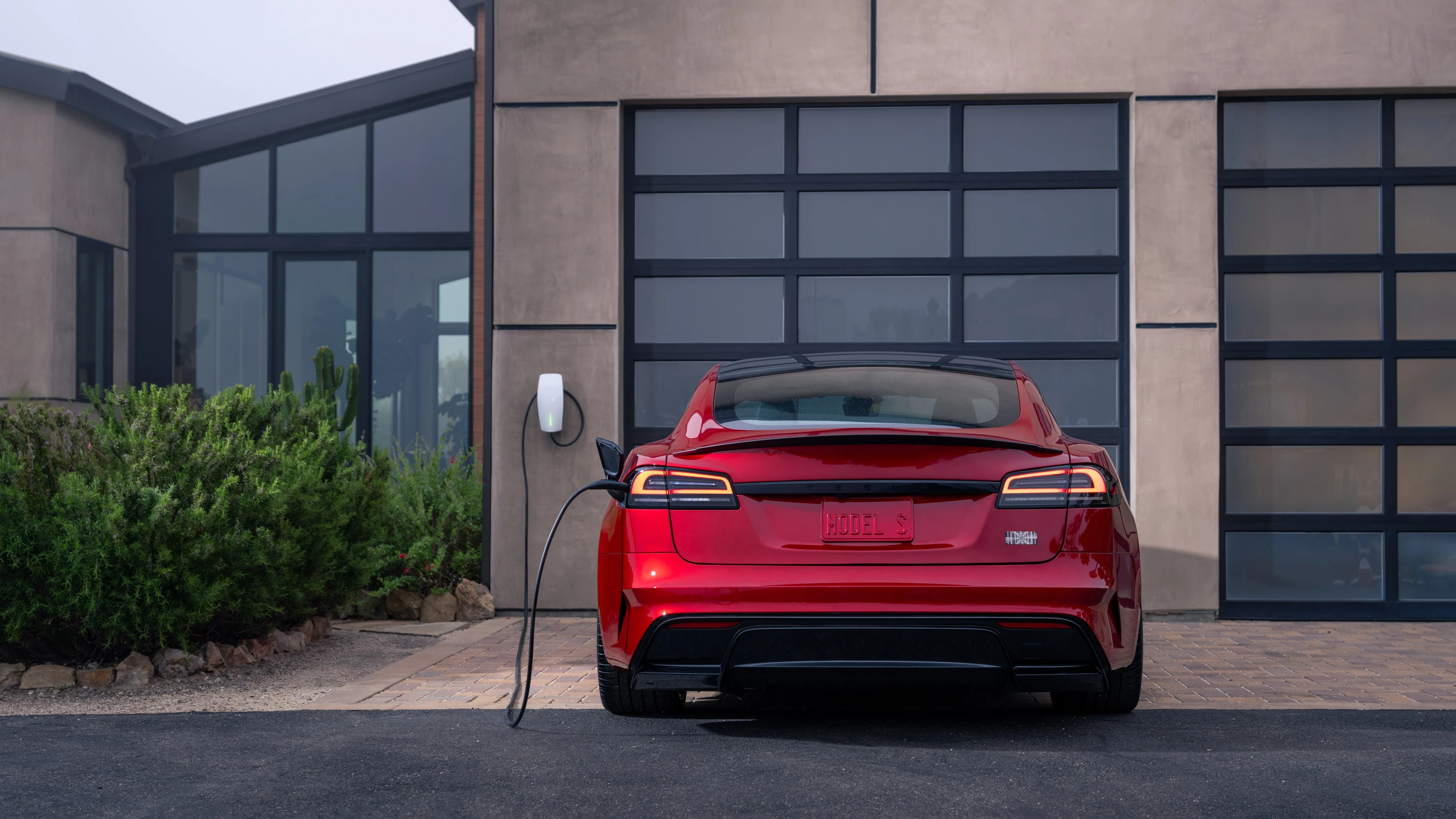 Tesla Model S Plaid charging view