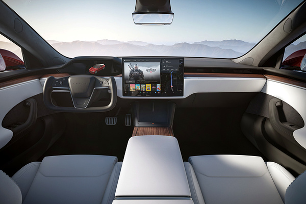 Tesla Model S Plaid interior view