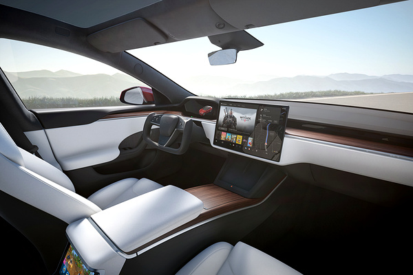 Tesla Model S Plaid interior view