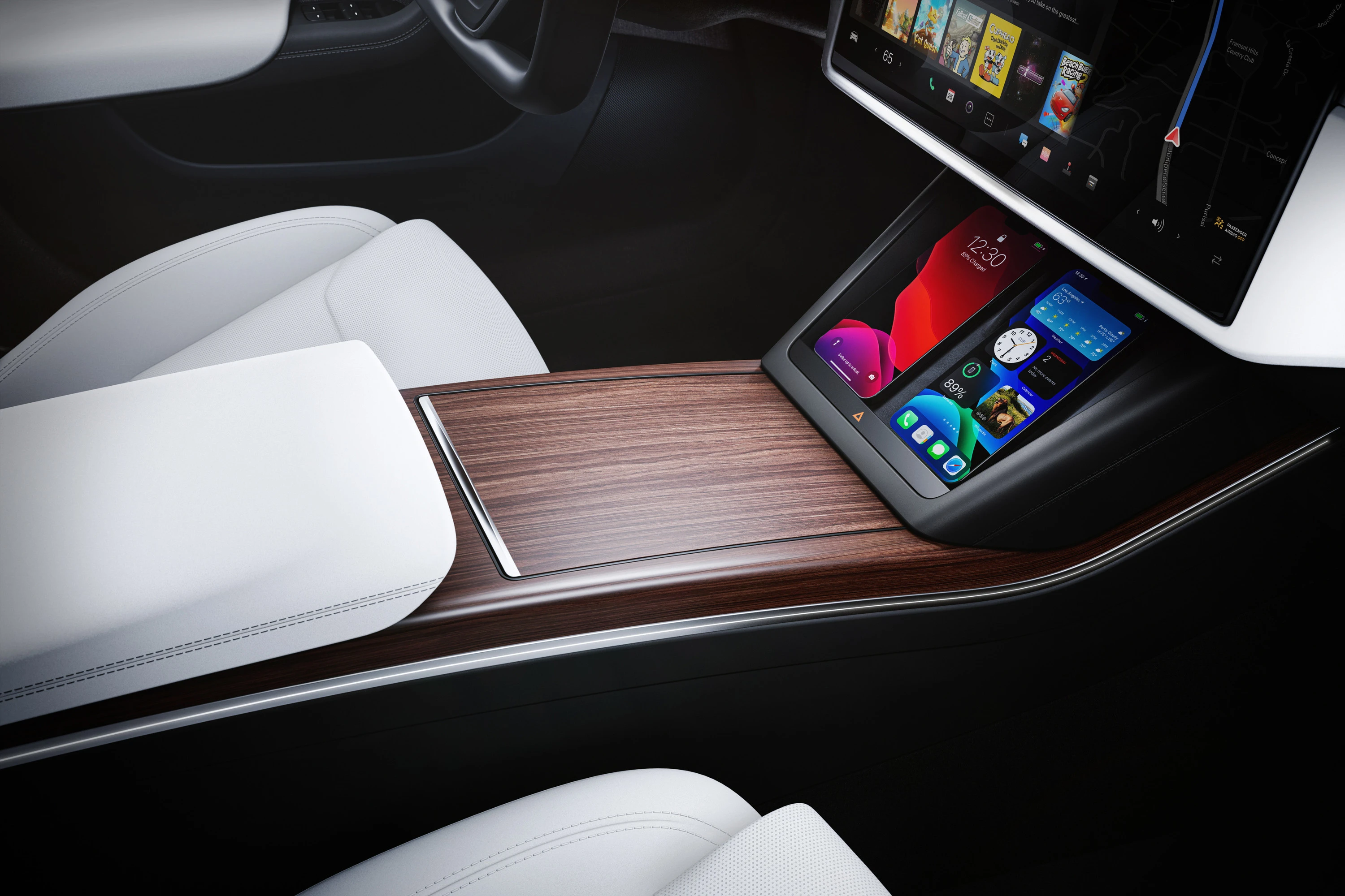 Tesla Model S Plaid (GEN1) interior view