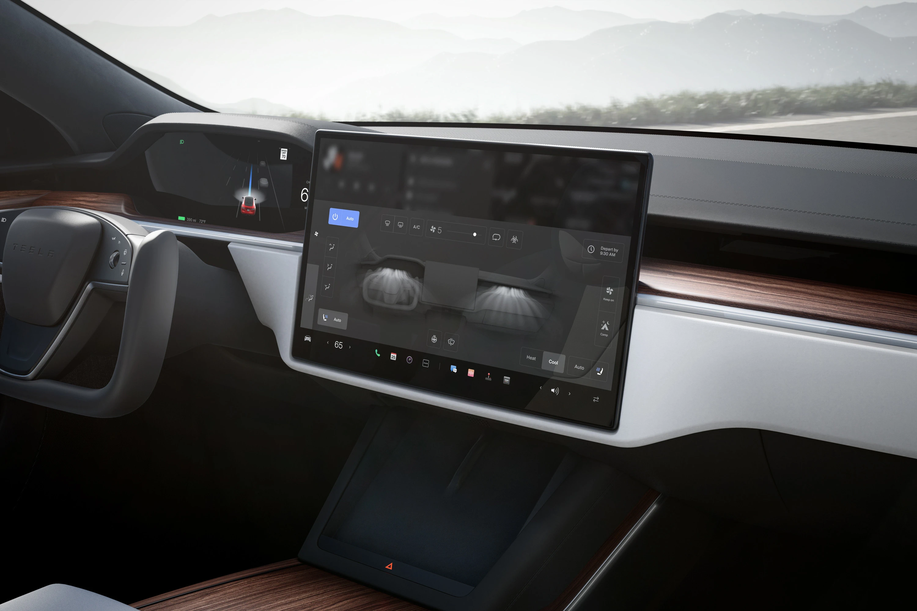 Tesla Model S Plaid (GEN1) screens view