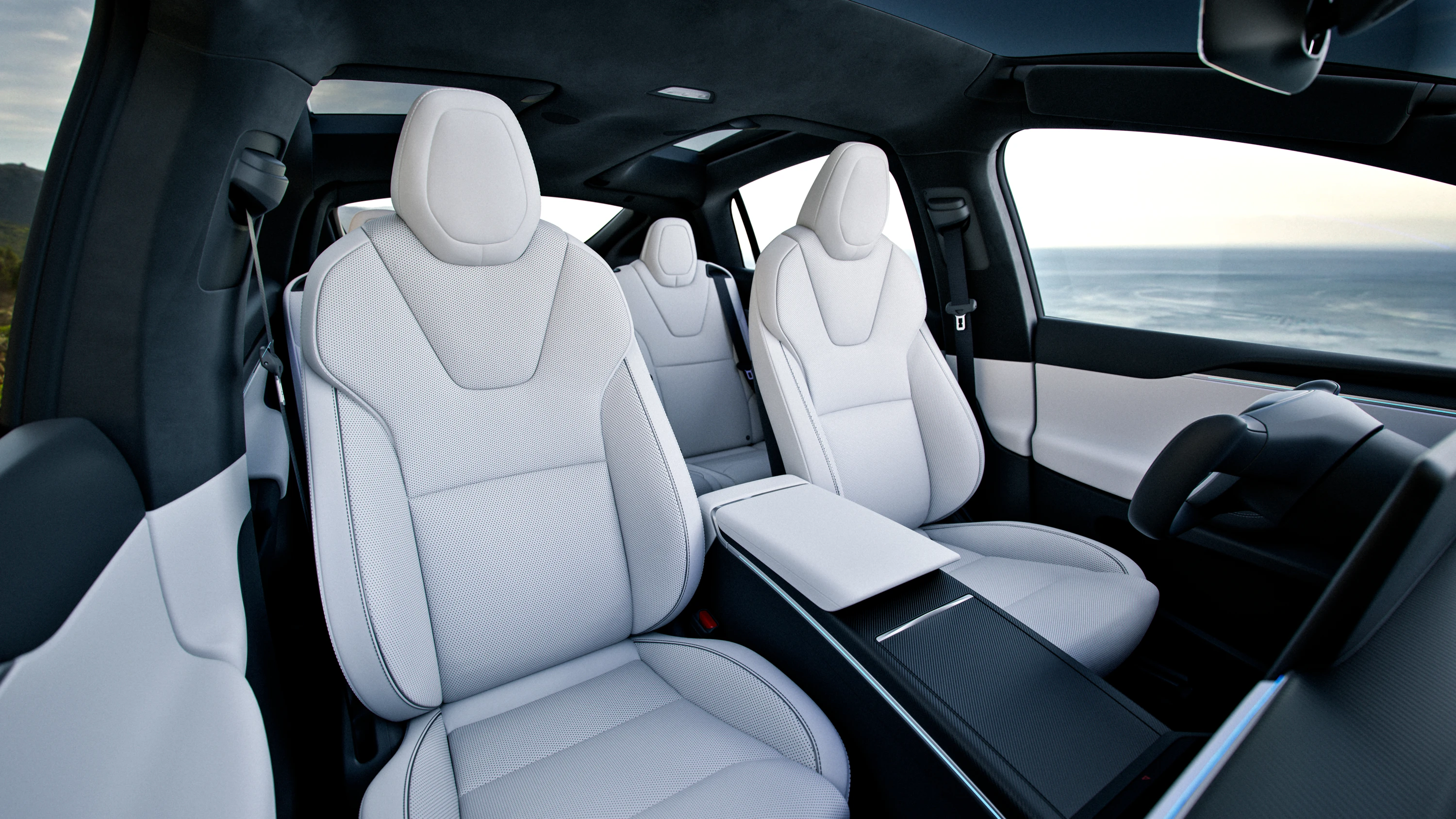 Tesla Model X AWD frontseats view