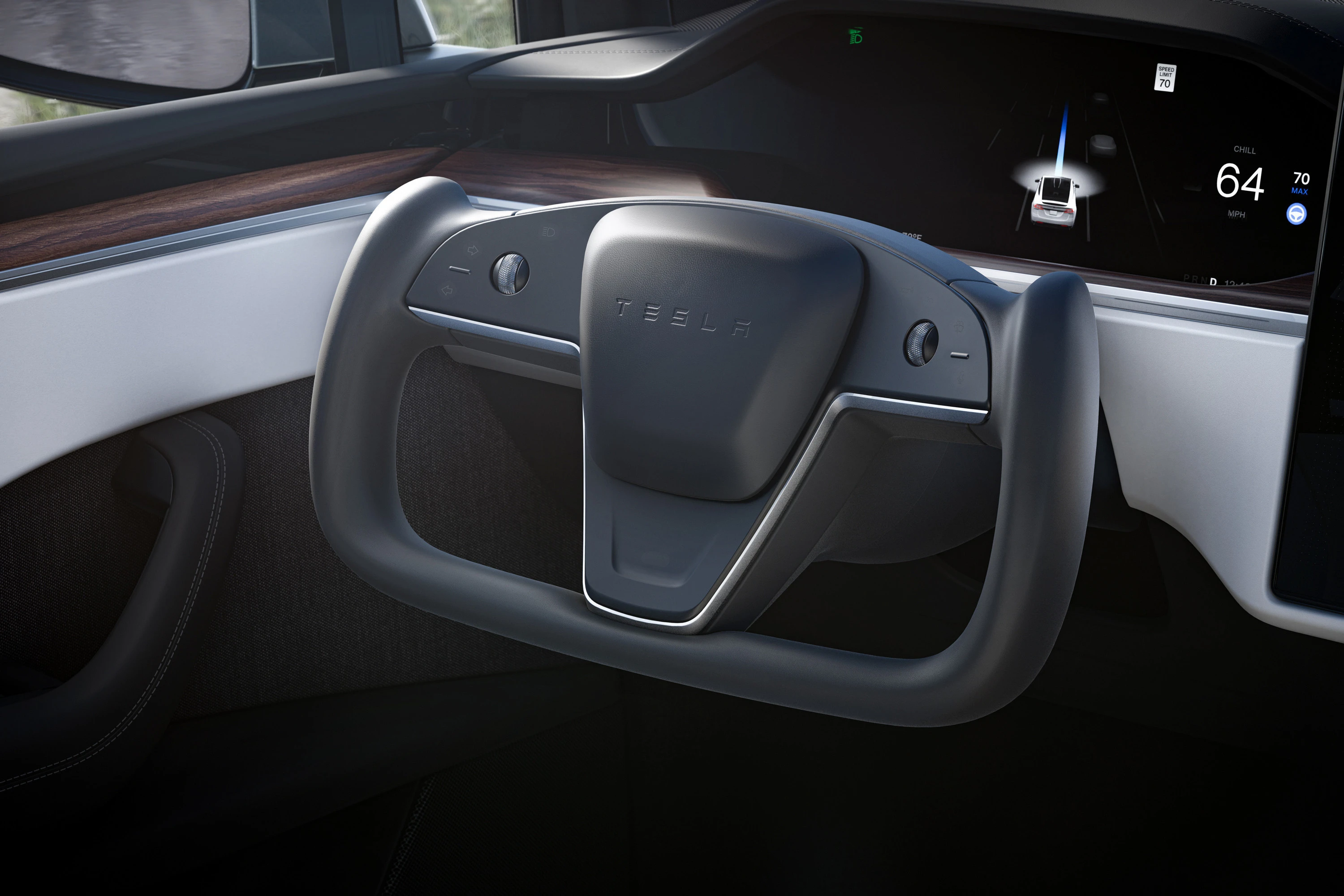 Tesla Model X Plaid screens view