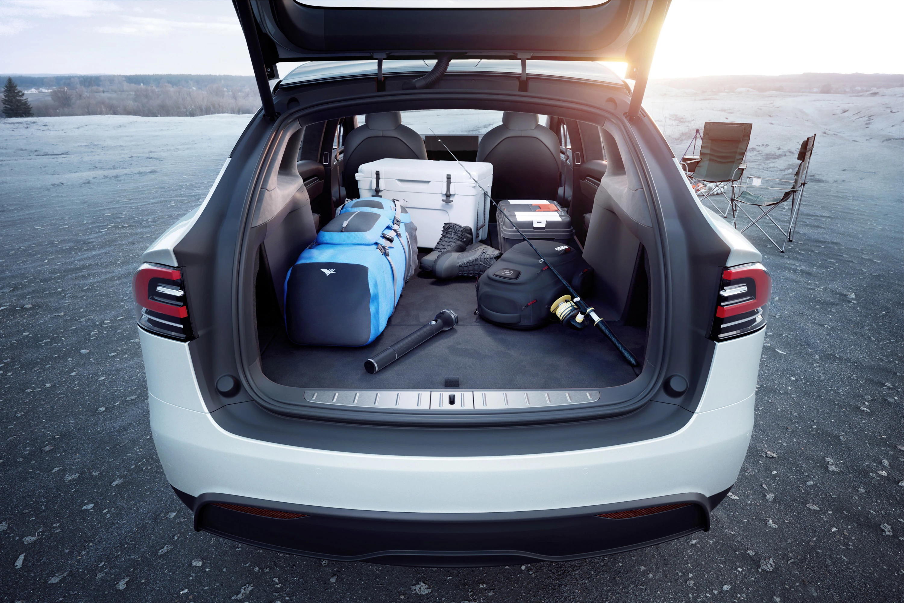 Tesla Model X Standard Range trunk view