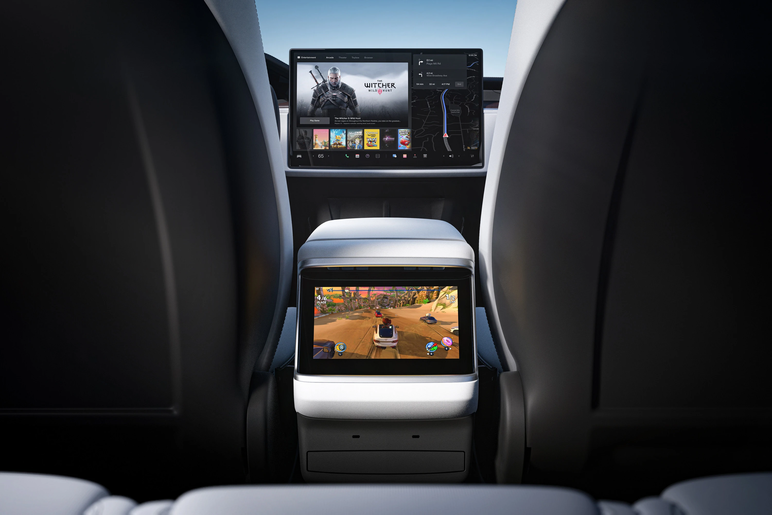 Tesla Model X Standard Range rearseatentertainment view